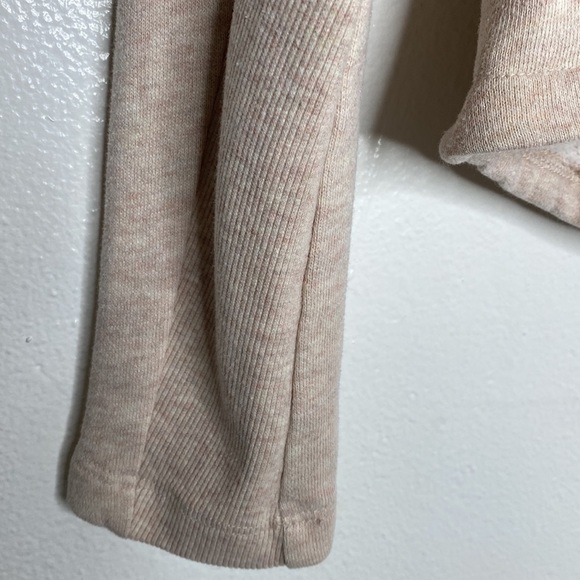 Lou & Grey Stretch Knit Asymmetrical Beige Zip Jacket Sz XS - Picture 5 of 6